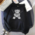 Black Hoodie Womens Japanese Gothic Sweatshirt - ROUTINE FASHION